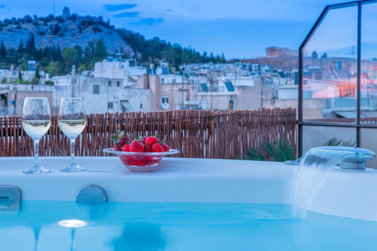 אתונה Topfloor Getaway Balcony&Hot Tub+Acropolis View מראה חיצוני תמונה