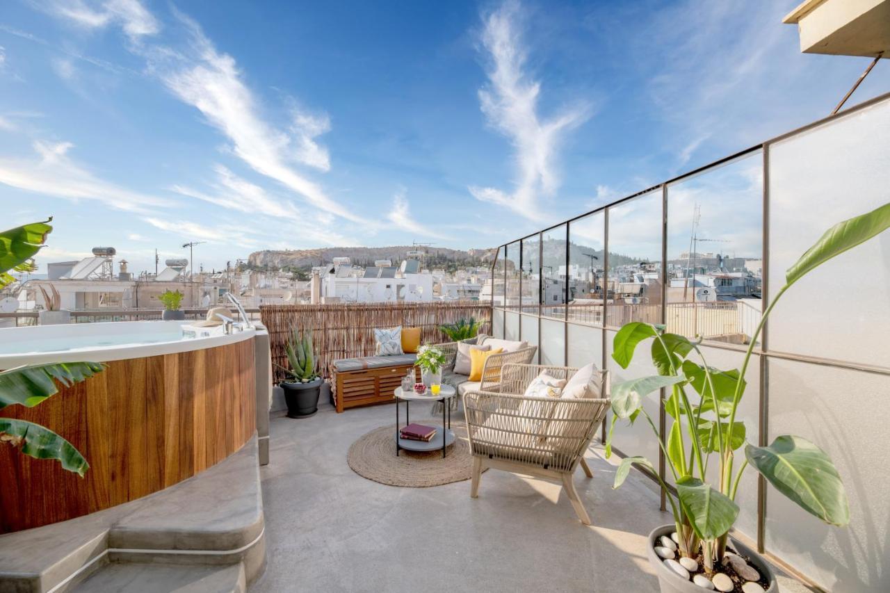 אתונה Topfloor Getaway Balcony&Hot Tub+Acropolis View מראה חיצוני תמונה