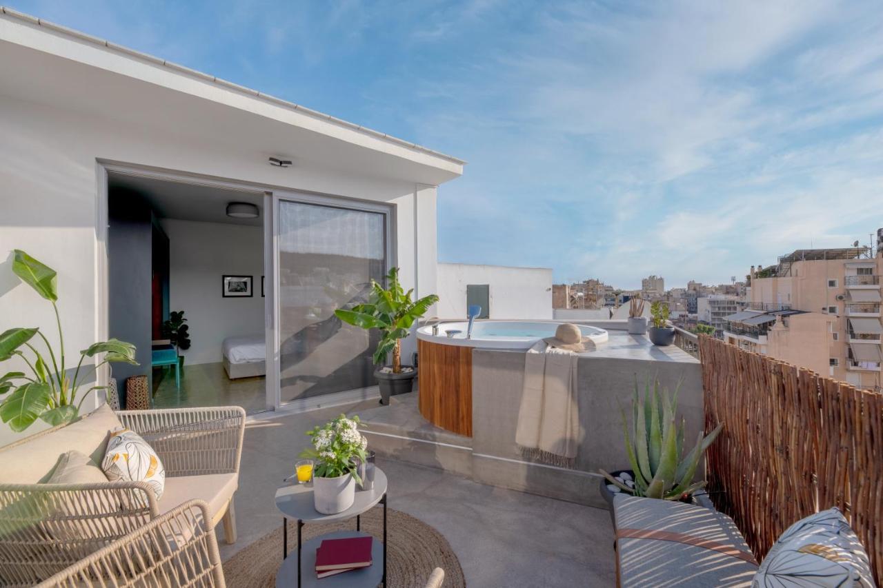 אתונה Topfloor Getaway Balcony&Hot Tub+Acropolis View מראה חיצוני תמונה
